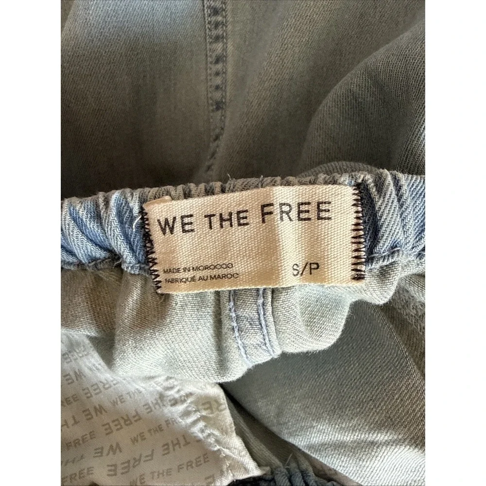 Free People Veritas Wide Leg Jeans Size Small Drawstring‎ Oversized $128